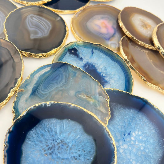 Agate Coaster - Set of 4 Blue