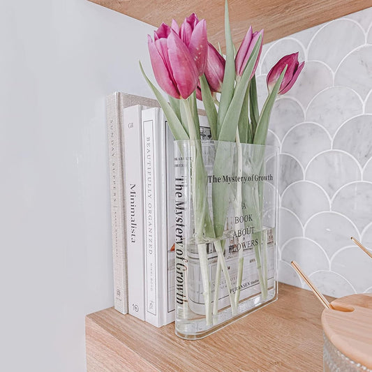 Clear Book Vase